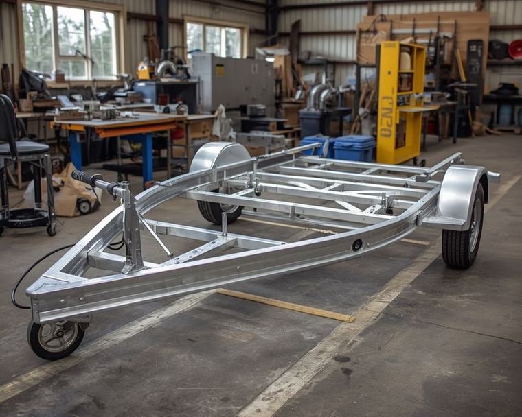 Equipment trailer with new steel deck and dovetail ramps